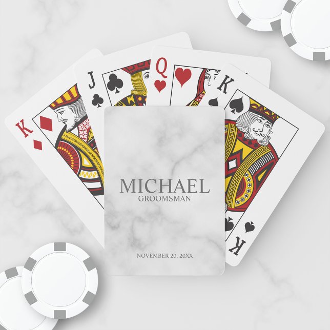 Baraja De Cartas Tarjetas de juego personalizadas para los Groomsme (Subido por el creador)