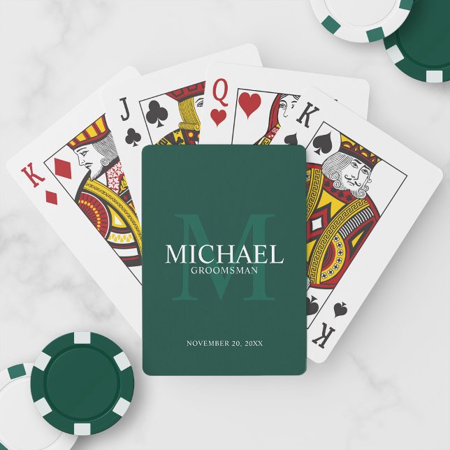 Baraja De Cartas Tarjetas de juego personalizadas para los Groomsme (Subido por el creador)