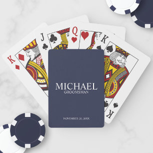 Baraja De Cartas Tarjetas de juego personalizadas para los Groomsme