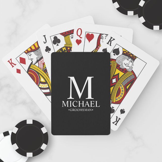 Baraja De Cartas Tarjetas de juego personalizadas para los Groomsme (Subido por el creador)
