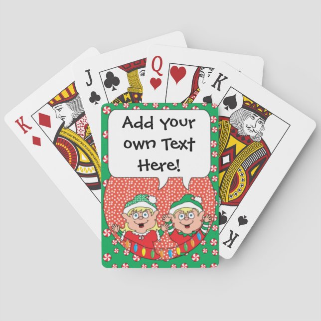 Baraja De Cartas Tarjetas de juego personalizadas para Navidades (Reverso)