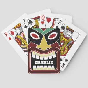 Baraja De Cartas Tarjetas de juego personalizadas Tiki Totem de Gua