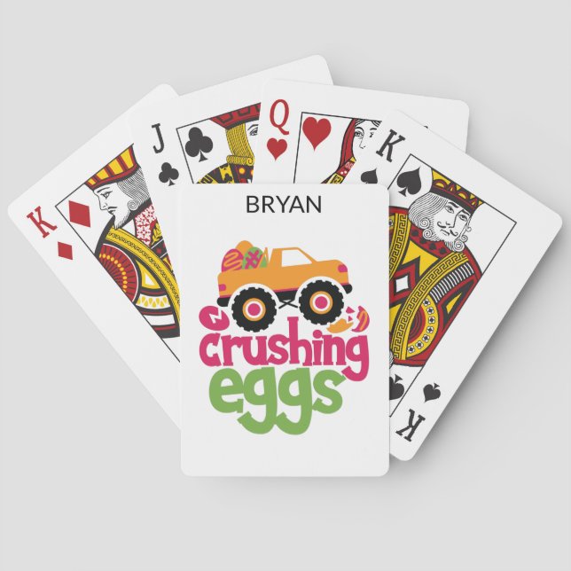 BARAJA DE CARTAS TARJETAS DE JUEGO PERSONALIZADAS "TRUCK CRUSHING H (Reverso)