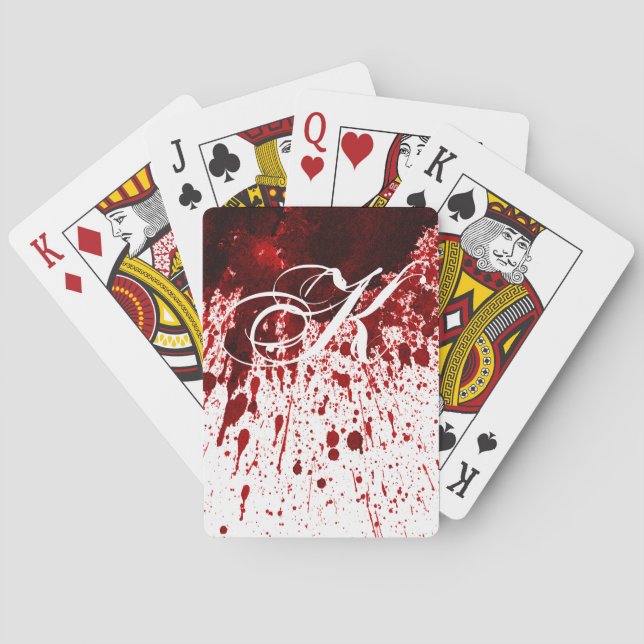 Baraja De Cartas Tarjetas de juego personalizadas Vampiro con manch (Reverso)