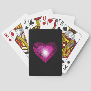 Baraja De Cartas Tarjetas de juego Pink Heart Black