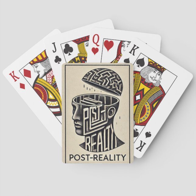 Baraja De Cartas Tarjetas de juego post-realidad (Reverso)