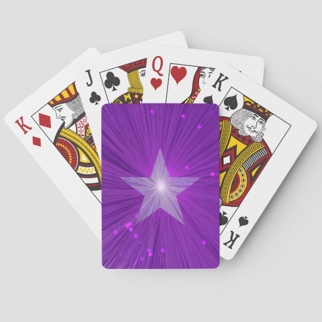 Baraja De Cartas Tarjetas de juego Purple Star (Reverso)
