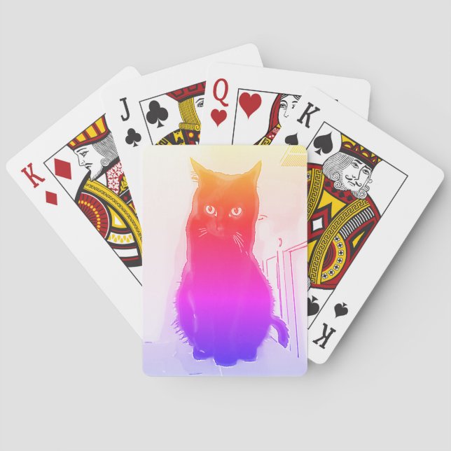 Baraja De Cartas Tarjetas de juego Rainbow Kitty (Reverso)