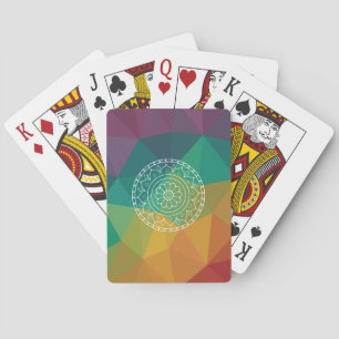 Baraja De Cartas Tarjetas de juego Rainbow mandala