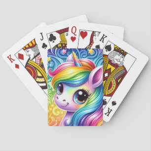 Baraja De Cartas Tarjetas de juego Rainbow unicorn
