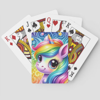 Baraja De Cartas Tarjetas de juego Rainbow unicorn