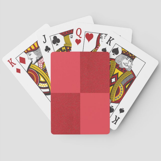 Baraja De Cartas Tarjetas de juego Red Checker Grid de Tomate - Per (Reverso)