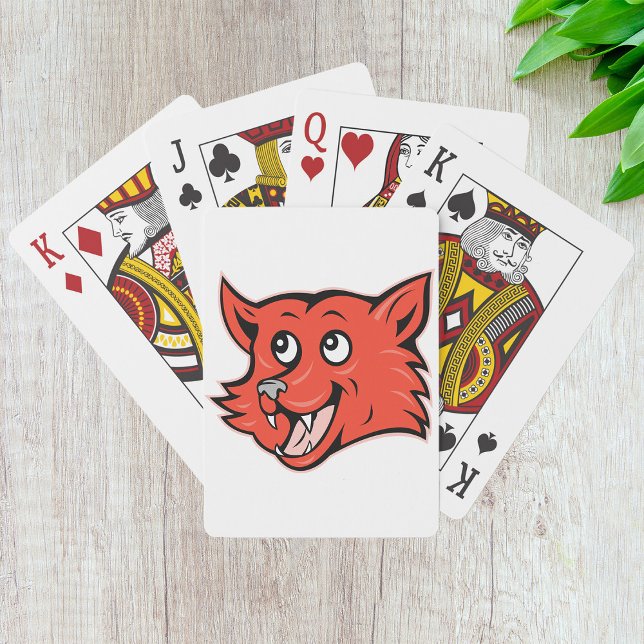 Baraja De Cartas Tarjetas de juego Red Fox Head (Subido por el creador)
