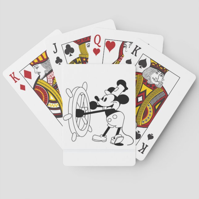Baraja De Cartas Tarjetas de juego regulares con diseño Steamboat W (Reverso)
