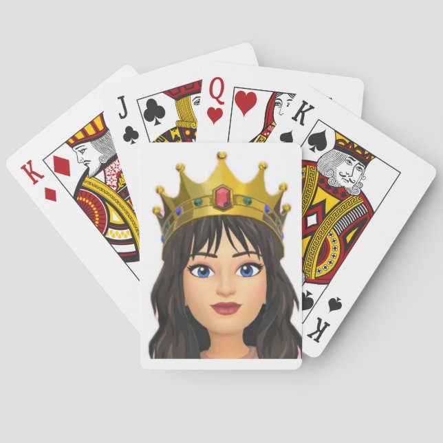 Baraja De Cartas Tarjetas de juego Reina (Reverso)