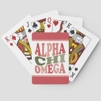 Baraja De Cartas Tarjetas de juego retro geniales de Alpha Chi Omeg