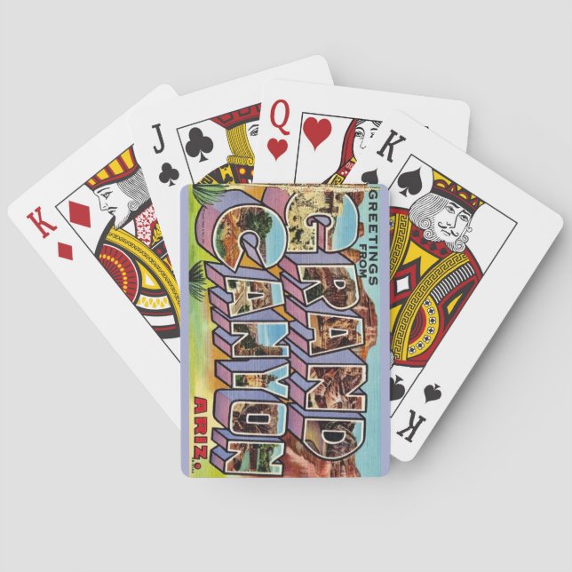 Baraja De Cartas Tarjetas de juego Retro Grand Canyon (Reverso)