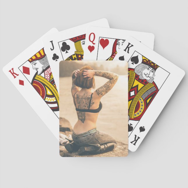 Baraja De Cartas Tarjetas de juego Sexy Tattooed Lady (Reverso)