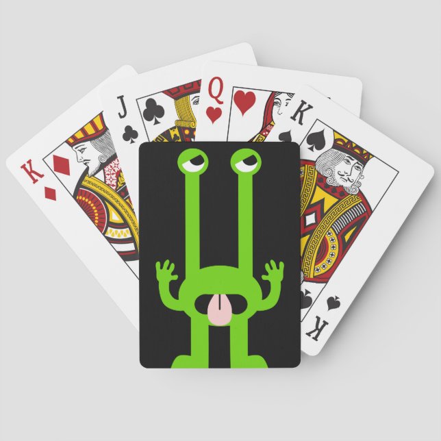 Baraja De Cartas Tarjetas de juego Silly Alien (Reverso)