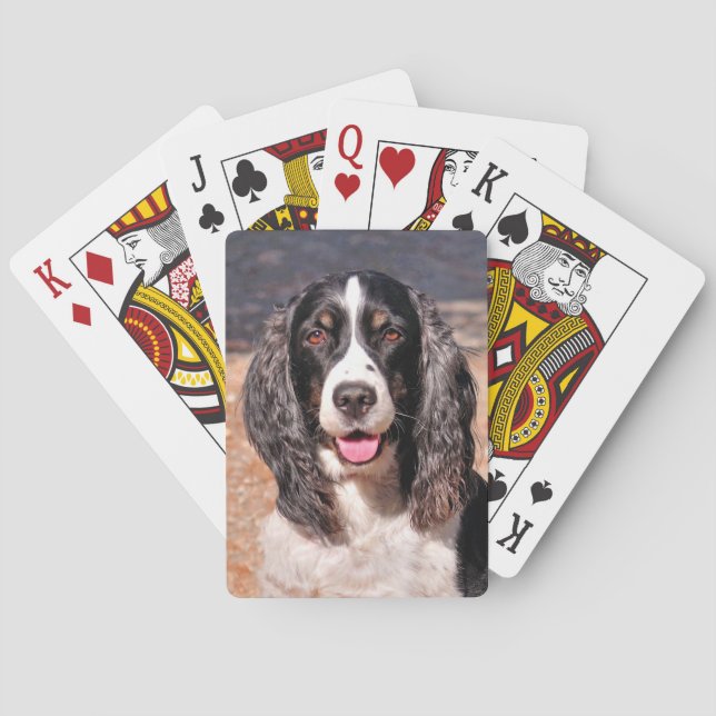 Baraja De Cartas Tarjetas de juego Springer Spaniel Dog (Reverso)