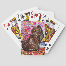 Baraja De Cartas Tarjetas de juego Starry Night Black Kitty