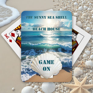 Baraja De Cartas Tarjetas de juego Sunny Sea Shell Beach House