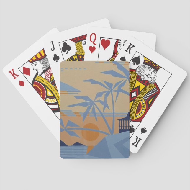 Baraja De Cartas Tarjetas de juego SUNSET CABANA (Reverso)