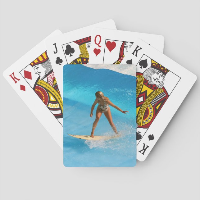 Baraja De Cartas Tarjetas de juego Surfer Chica (Reverso)