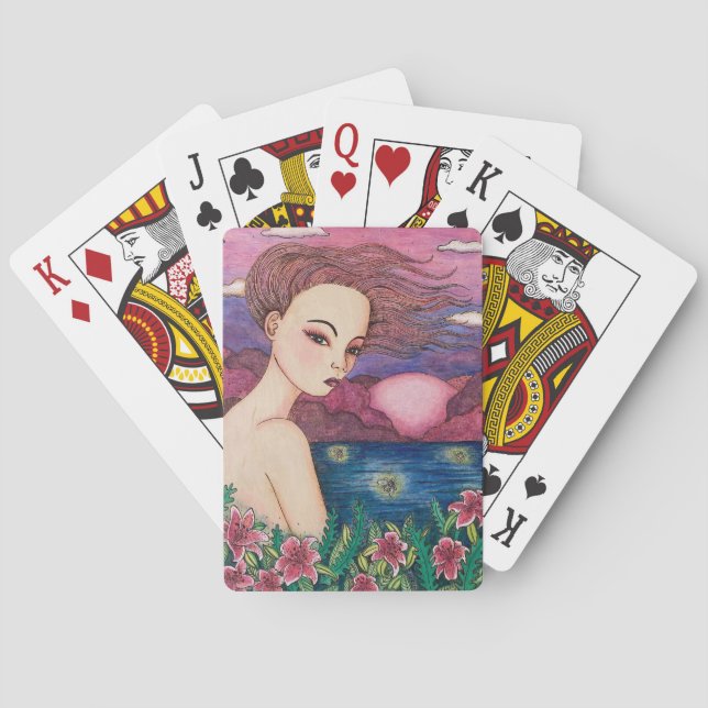 Baraja De Cartas Tarjetas de juego únicas Stargazer Lily (Reverso)