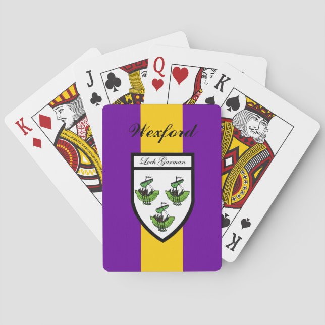 Baraja De Cartas Tarjetas de juego Wexford County (Reverso)