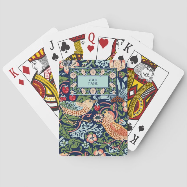 Baraja De Cartas Tarjetas de juego William Morris Strawberry Thief (Reverso)