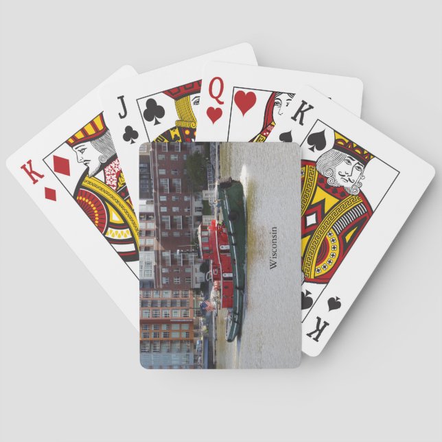 Baraja De Cartas Tarjetas de juego Wisconsin (Reverso)