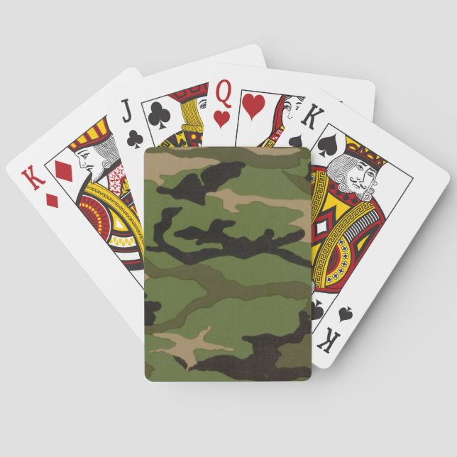 Baraja De Cartas Tarjetas de juego Woodland Camo (Reverso)