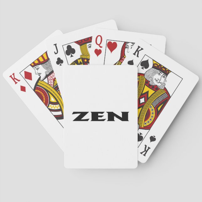 Baraja De Cartas Tarjetas de juego Zen Black White Poker (Reverso)