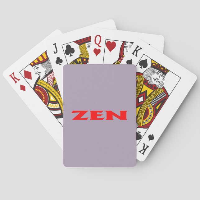 Baraja De Cartas Tarjetas de juego Zen Red Grey Poker (Reverso)