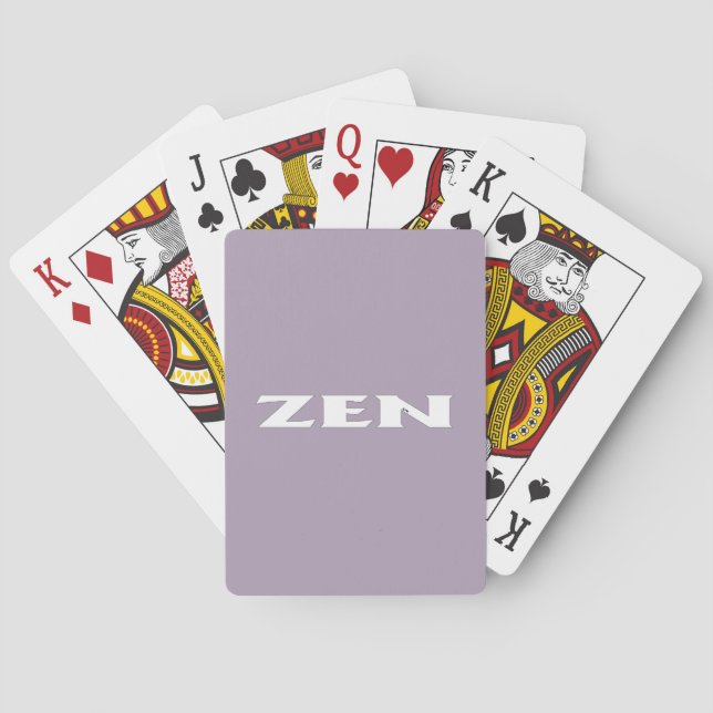 Baraja De Cartas Tarjetas de juego Zen white gray Poker (Reverso)