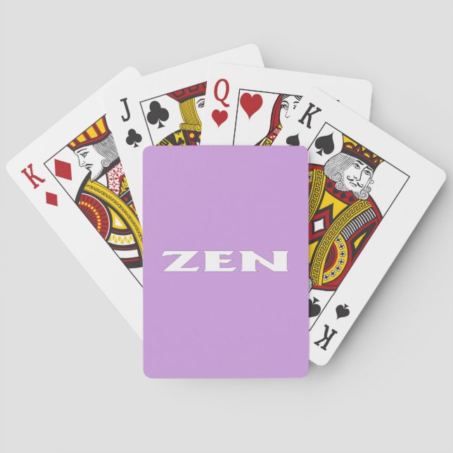 Baraja De Cartas Tarjetas de juego Zen white lilac Poker (Reverso)