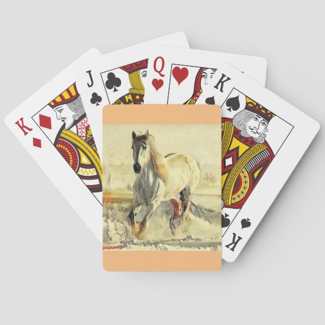 Baraja De Cartas Tarjetas de jueguaje de caballos (Reverso)