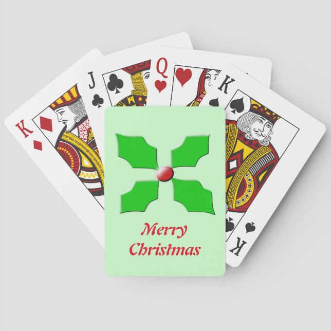 Baraja De Cartas Tarjetas de jugo navideño (Reverso)