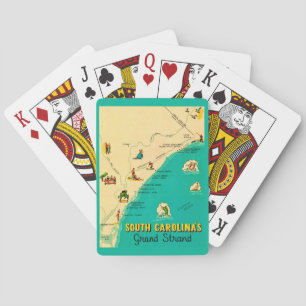 Baraja De Cartas Tarjetas de la Costa Grand Strand de Carolina del