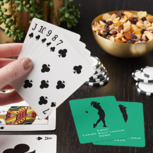 Baraja De Cartas Tarjetas de la Liga de Golf Femenino – Personaliza