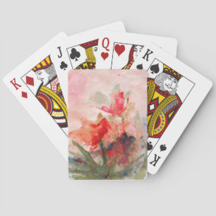 Baraja De Cartas tarjetas de mariposas rosas