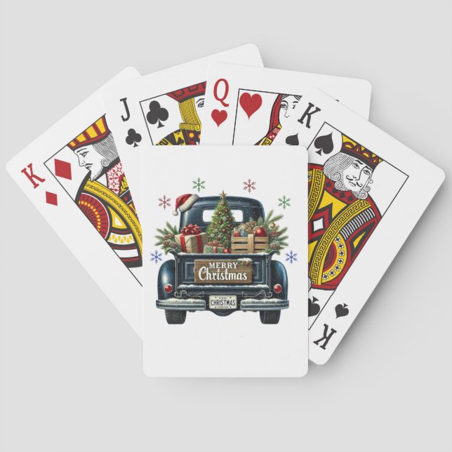 Baraja De Cartas Tarjetas de Navidad Alegres (Reverso)