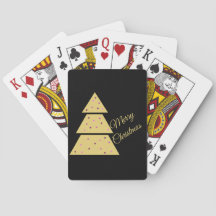 Tarjetas de Navidad de árbol dorado