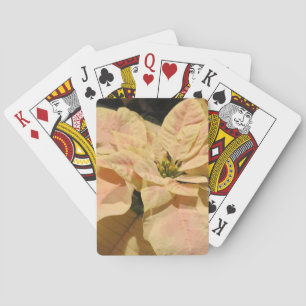 Baraja De Cartas Tarjetas de Navidad de Flor de Pascua Rosa