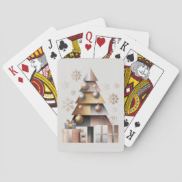 Baraja De Cartas Tarjetas de Navidad de Triángulos Geométricos