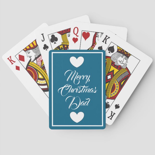 Baraja De Cartas Tarjetas de Navidad para papá de dalDesignNZ (Reverso)