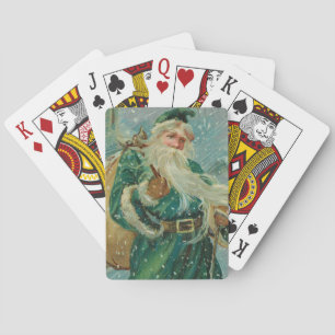 Baraja De Cartas Tarjetas de Navidad-Retro Santa Claus Tarjeta Post