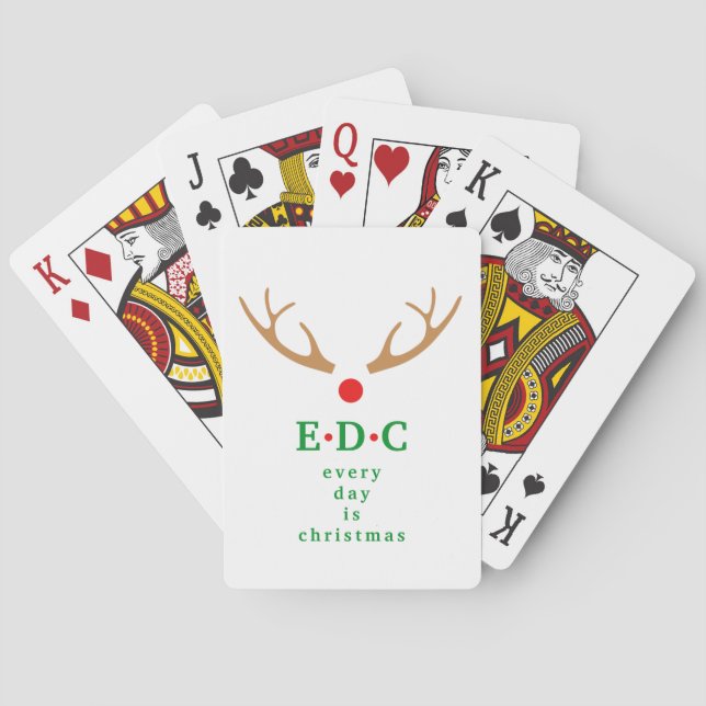 Baraja De Cartas Tarjetas de Navidad Todos los Días (Reverso)