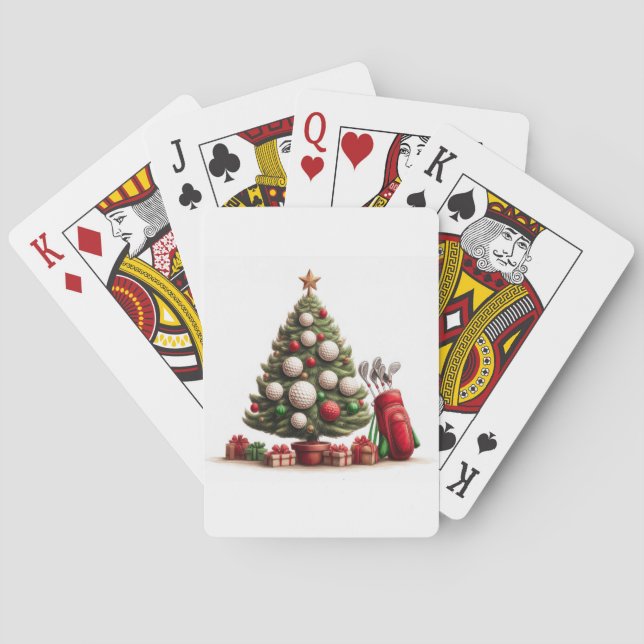 Baraja De Cartas Tarjetas de Navidades de Poker Golfers (Reverso)